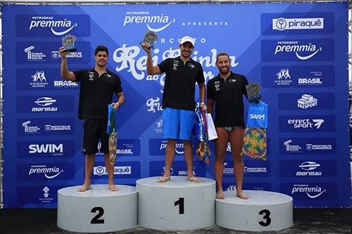 Pódio masculino prova Challenge / Foto:  Divulgação Rei e Rainha do Mar 